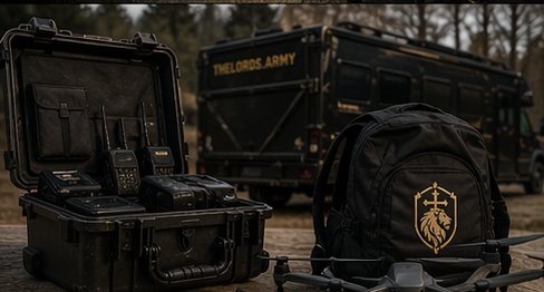 Operational field tools and logistics equipment prepared for deployment.